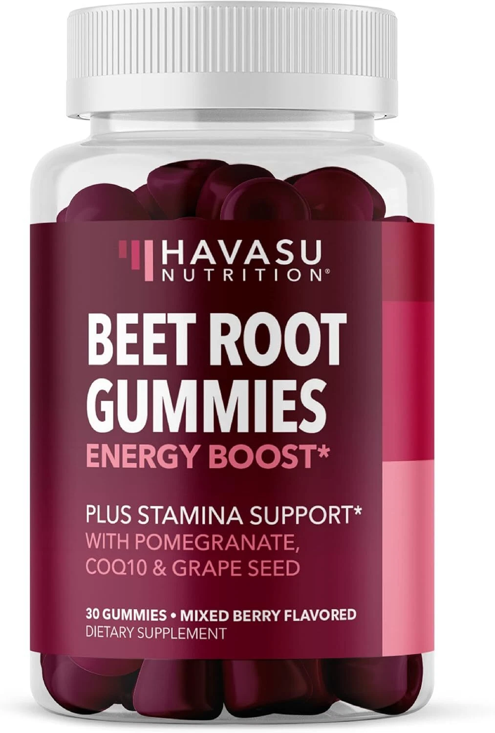 Beet Root Gummies + COQ10 Nitric Oxide Booster for Healthy Energy & Circulation