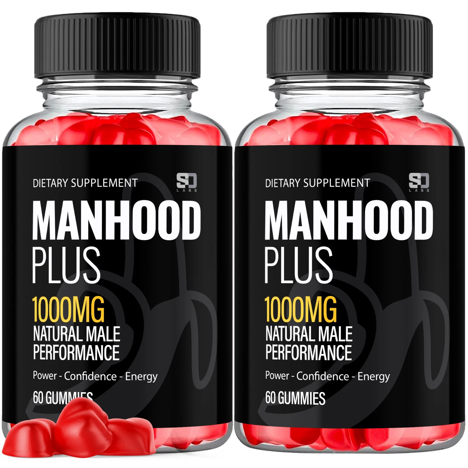 Manhood Plus Gummies - Support for Enhanced Energy and Vitality (2 Pack)