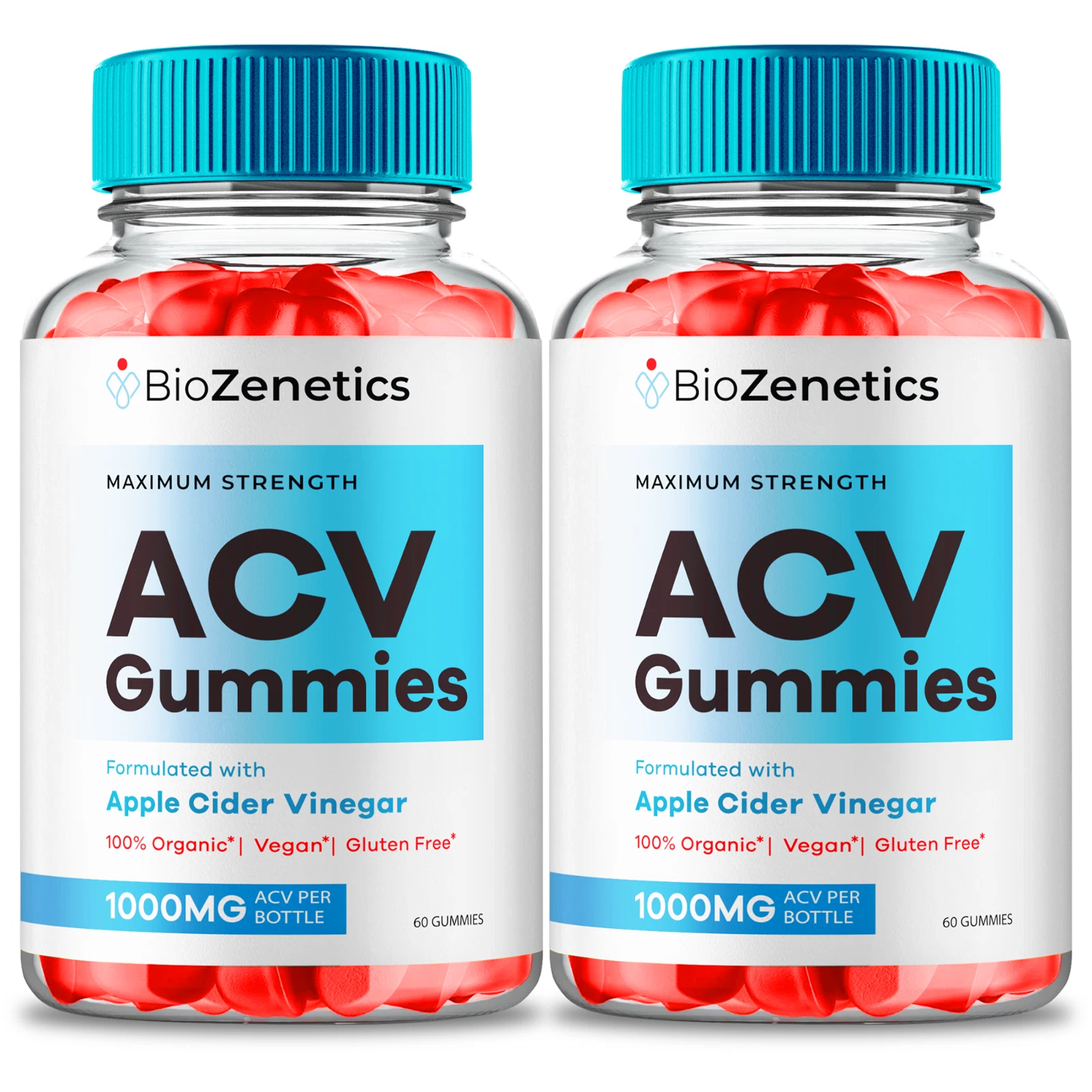 (2 Pack) Biozenetics Keto ACV Gummies, Advanced Formula Weight Loss Management