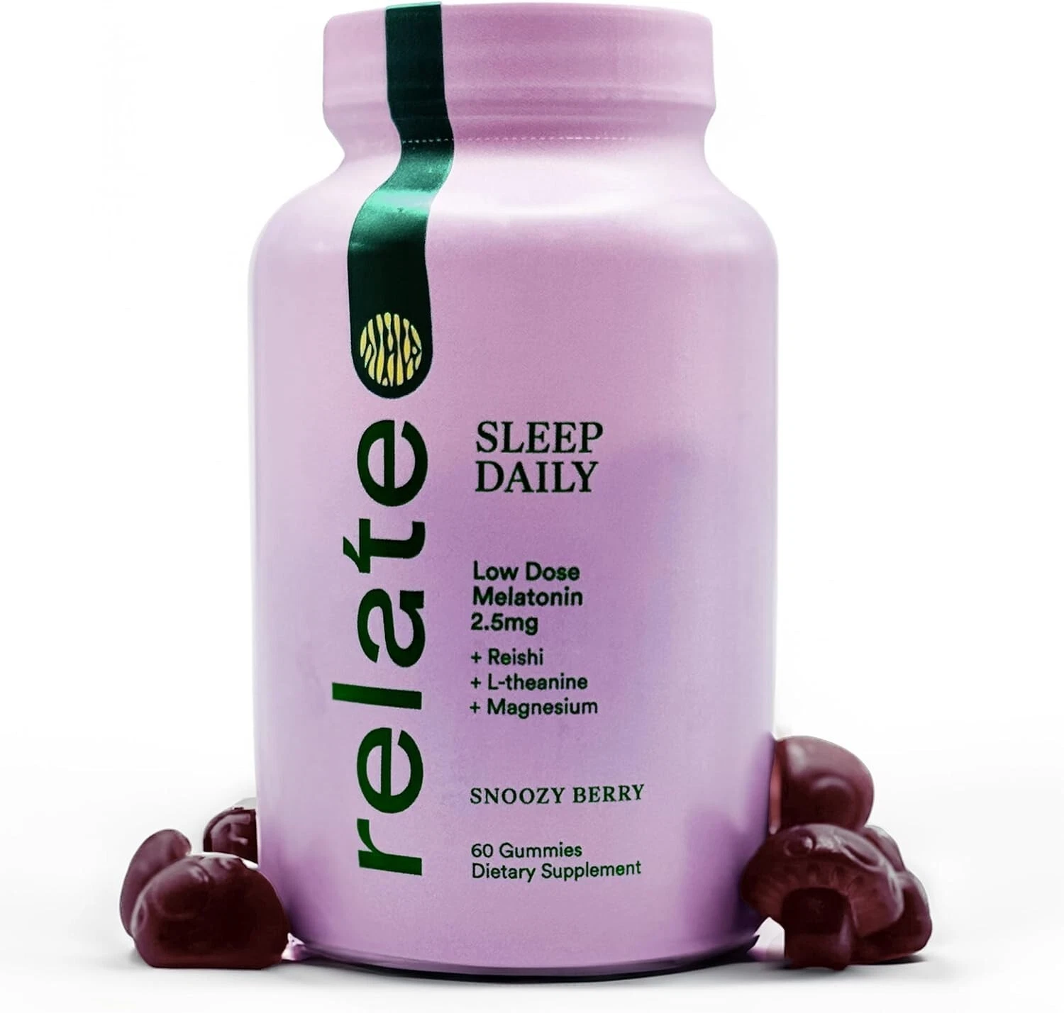 Relate -Natural Mushroom-Infused Daily Sleep Support Gummies Melatonin Magnesium