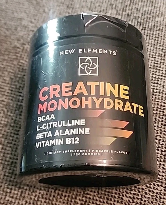 Creatine Monohydrate BCAA L-Citrulline/Beta Alanine Vit.B12/120Gummies/Pineapple