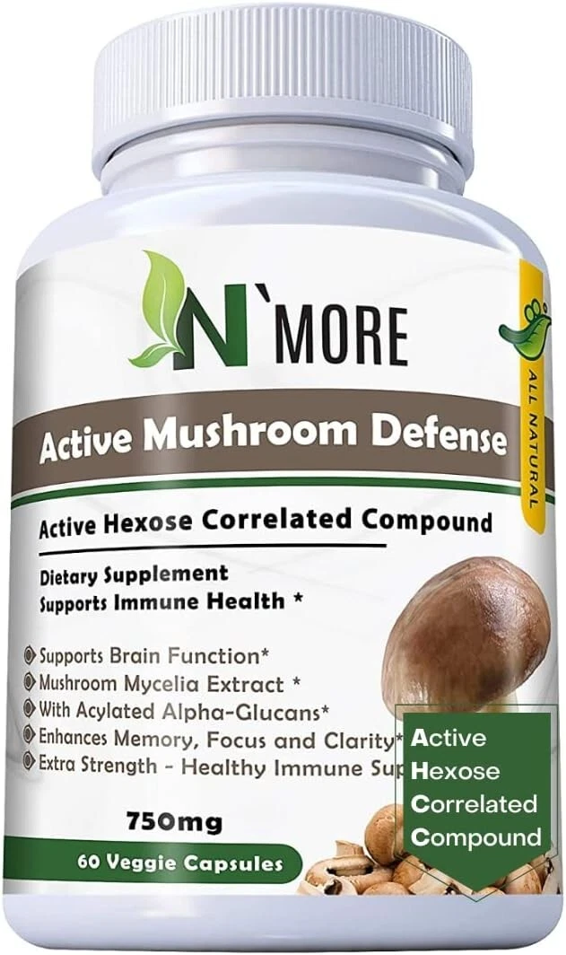 Six Mushroom Supplement Defense with Active Hexose Correlated Compound 750mg