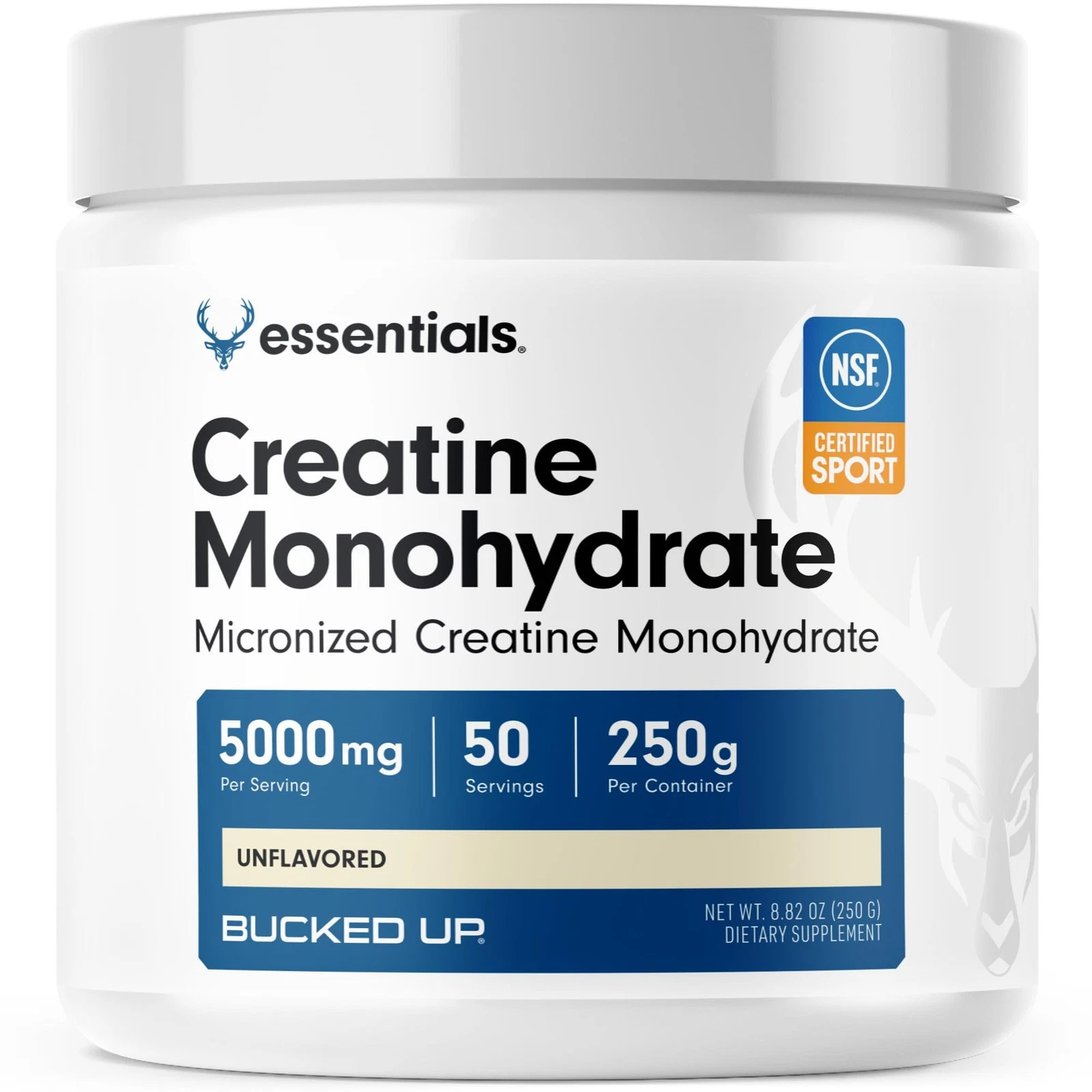 Micronized Creatine Monohydrate Unflavored 5G 50 Servings 250g