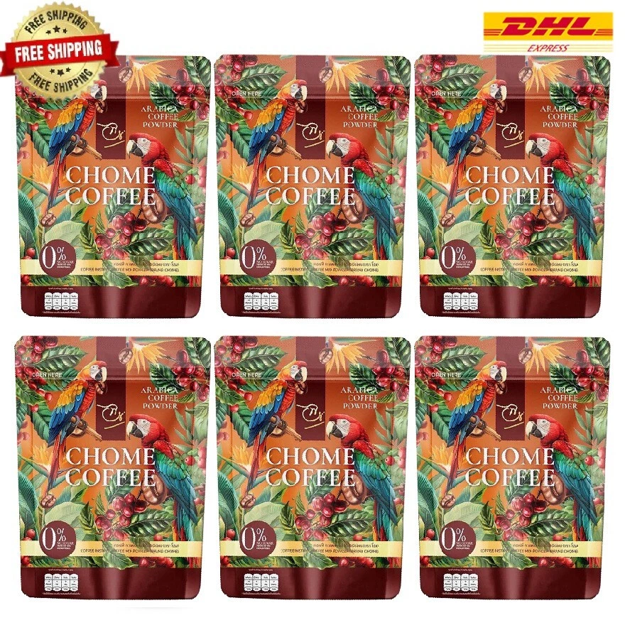 X6 Chome Coffee Arabica Instant Coffee Weight Management No Sugar 5 Sachets