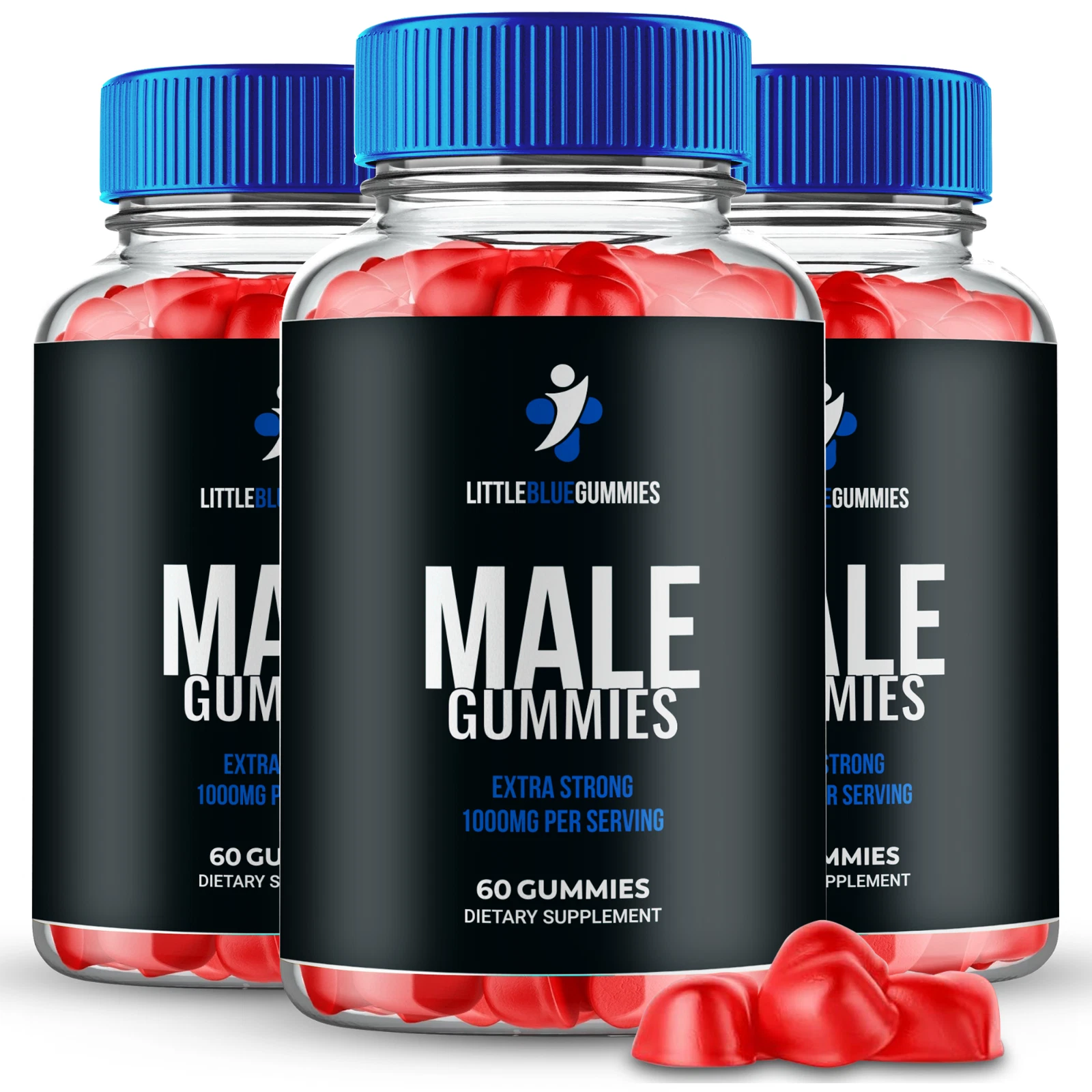 (3 Pack) Little Blue Male Gummies to Boost T-Levels for Enhanced Intimate Drive