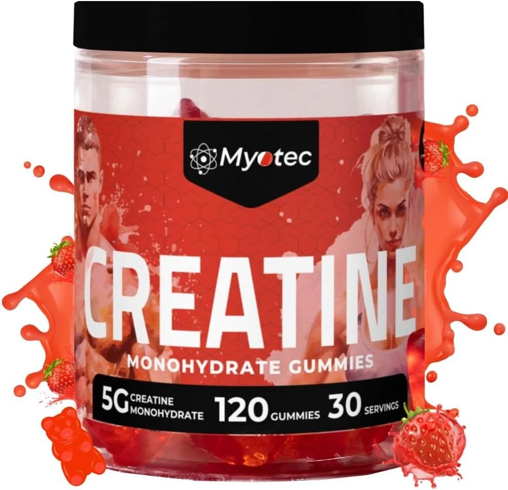 CREATINE INFUSED GUMMIES Beast Bites Supplements SweetStrawberry 120ct. USA Body