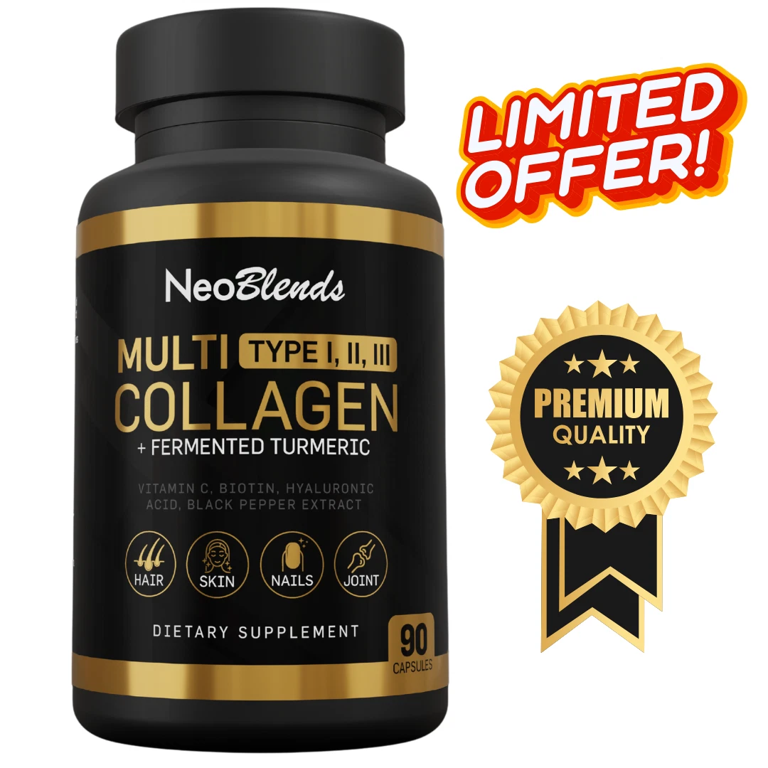 MULTI COLLAGEN 2,022mg + FERMENTED TURMERIC | Vit C, Biotin & Hyaluronic Acid