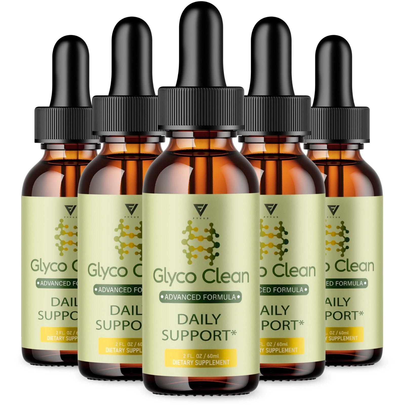 (5 Pack) Glyco Clean Drops GlycoClean Advanced Glycogen Support Formula (10oz)
