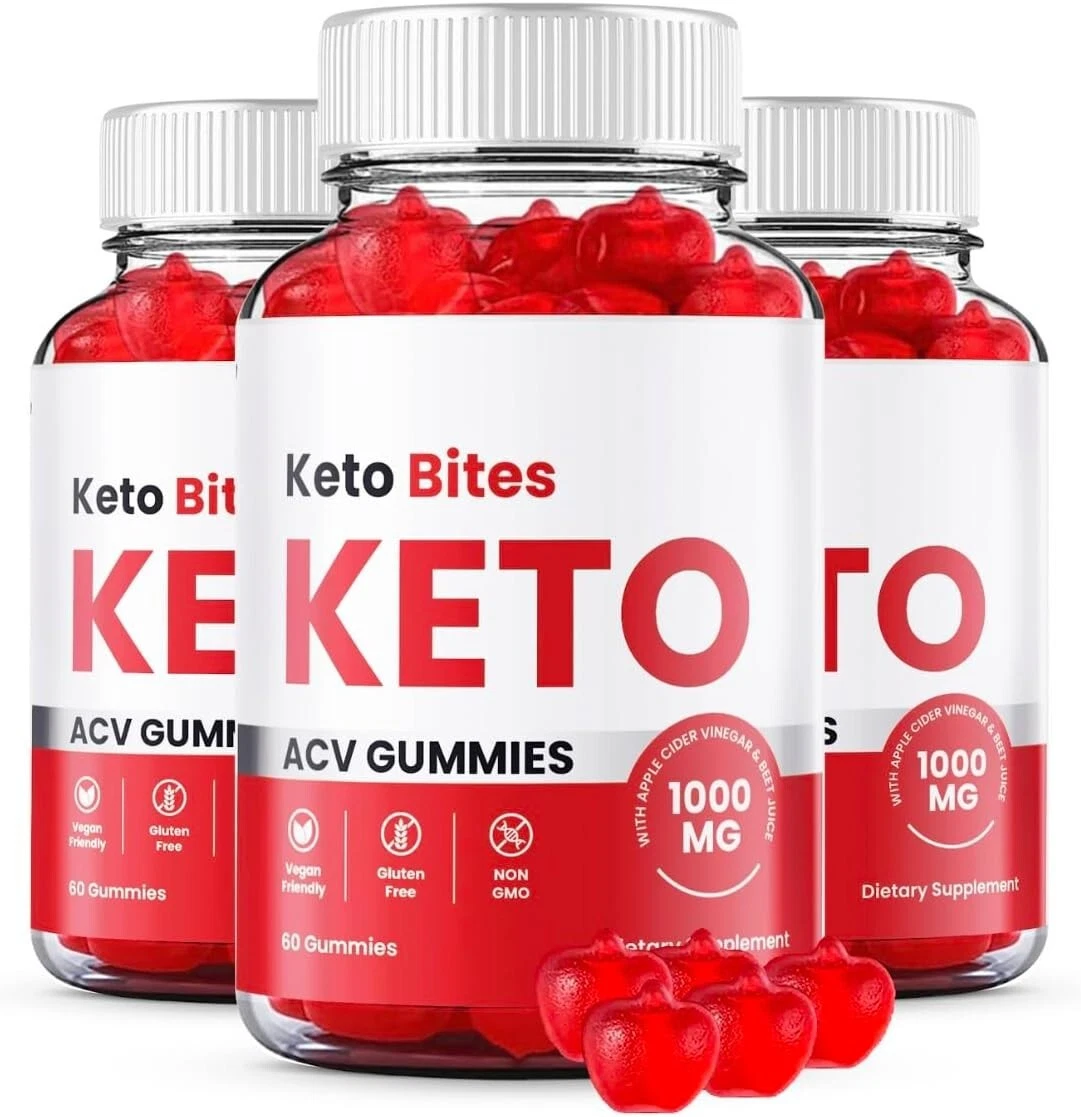 (3 Pack) Keto Bites ACV Gummies - Keto Bites - KetoBites Gummies For Weight Loss