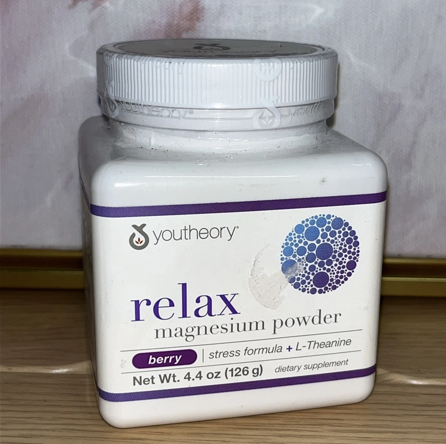 Youtheory Magnesium Powder Raspberry 4.4 Oz