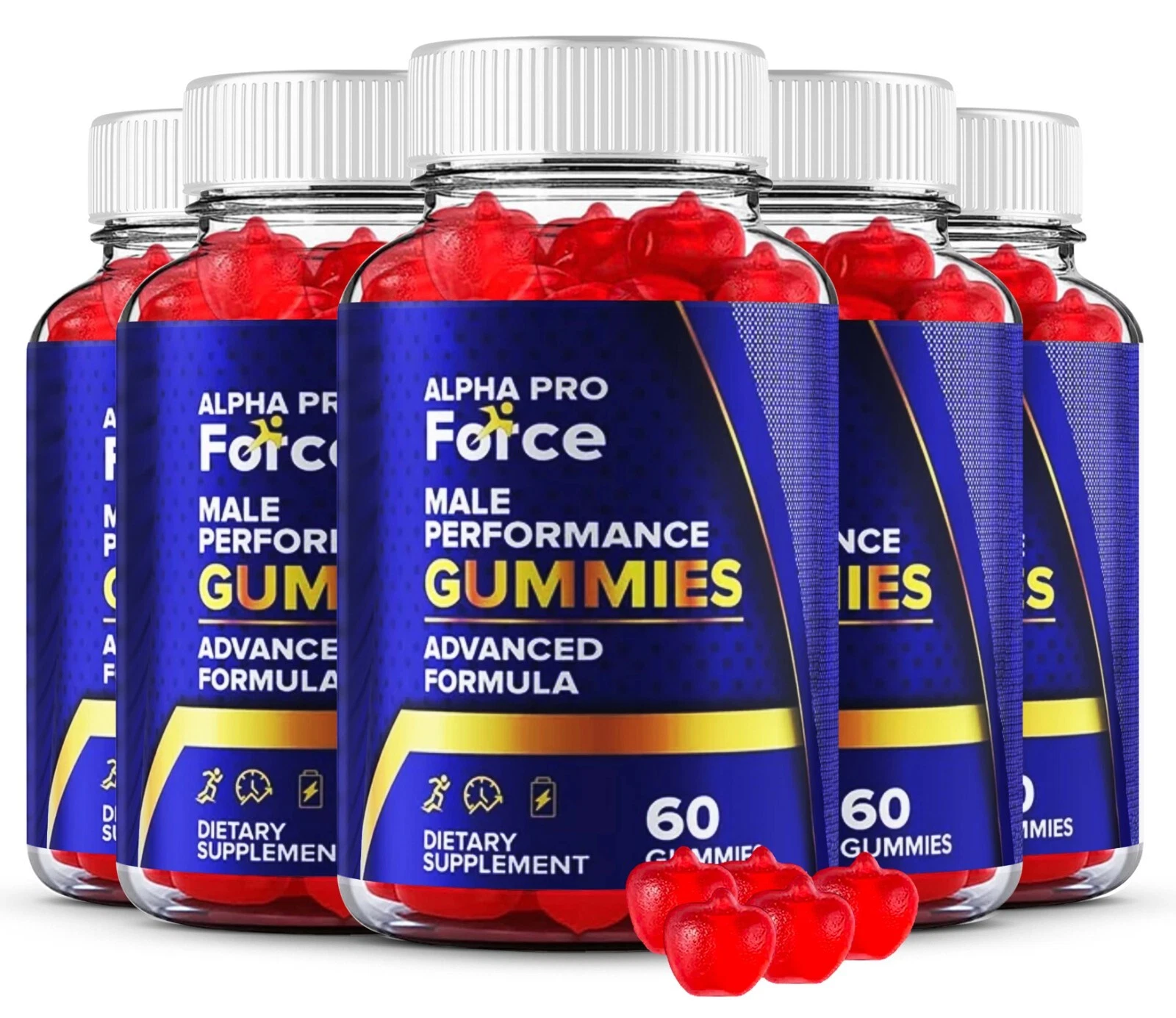 (5 Pack) Alpha Pro Force Gummies for Men – Alpha ProForce Male Performance Gummy