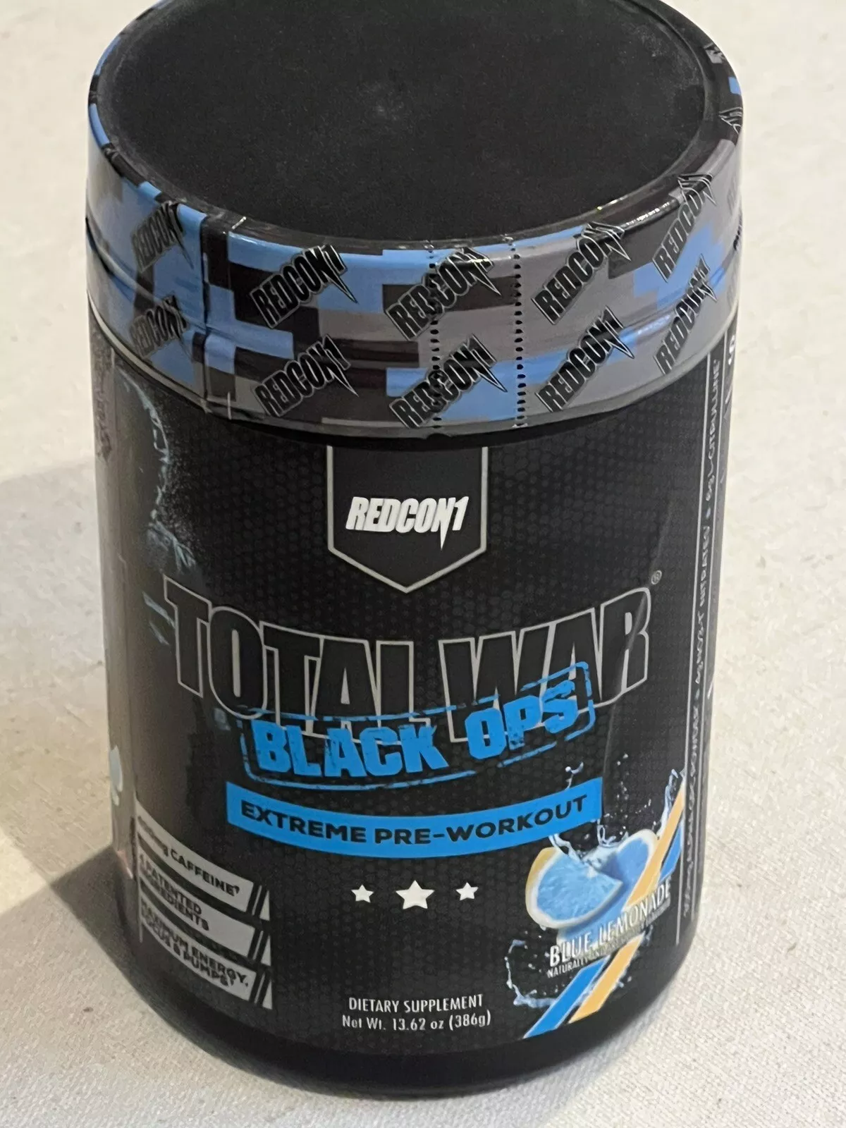 Redcon1 Total War Black OPS 20 Servings Blue Lemonade Redcon Exp 9/2026