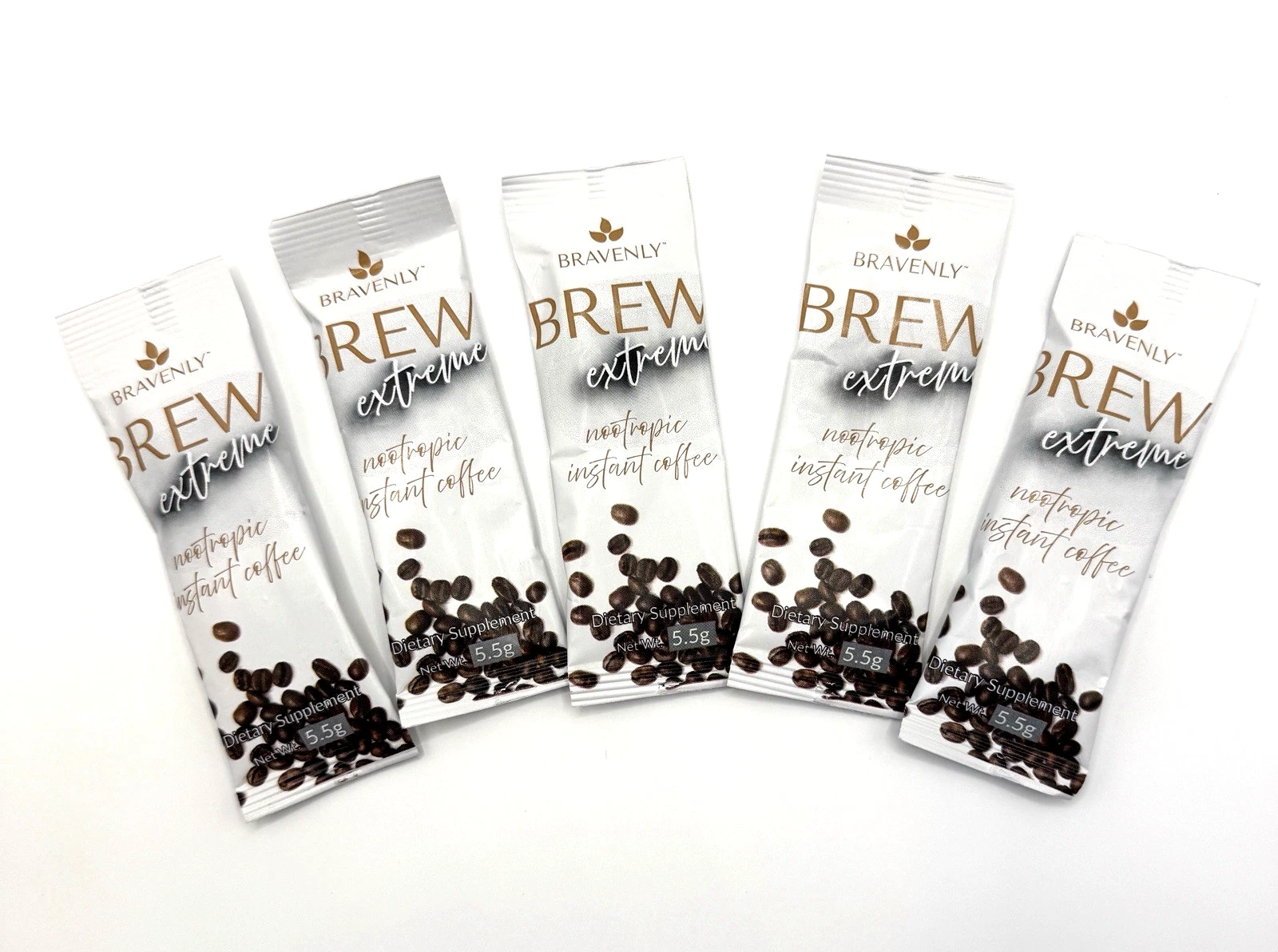 Bravenly Brew Extreme Nootropic Coffee Singles 5 Servings NEW