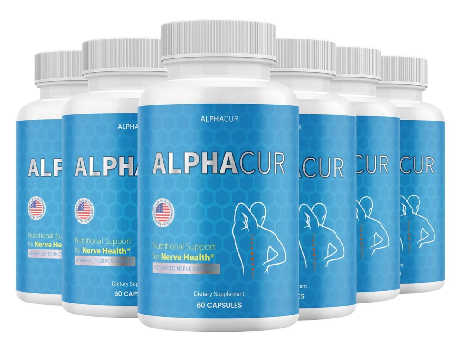 (5 Pack) AlphaCur Nerve Relief Capsules, Alpha Cur Nerve Health