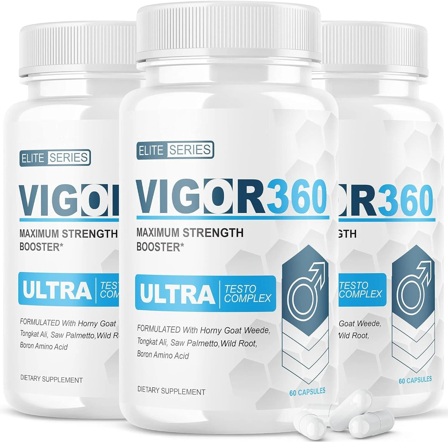 (3 Pack) Vigor 360 Pills Supplement Advanced Formula Vigor 360 - 180 Capsules