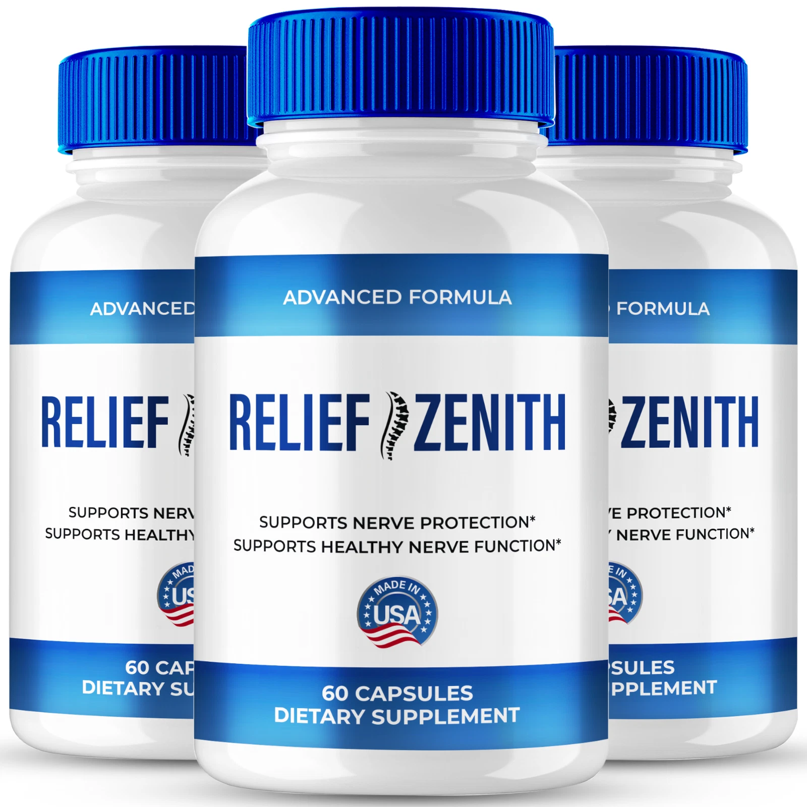 (3 Pack) Relief Zenith Capsules, ReliefZenith Advanced Nerve Health Support