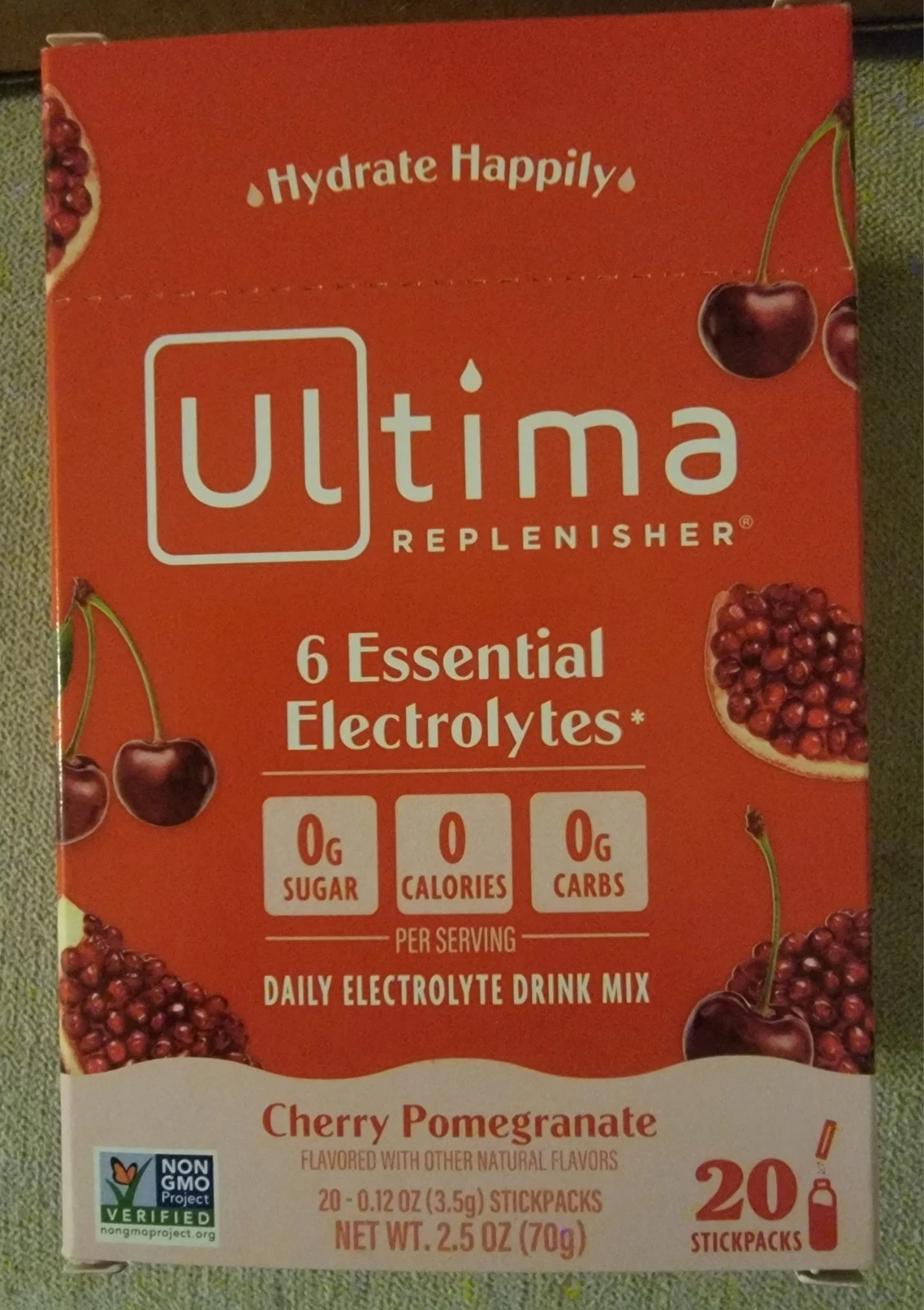 Ultima Replenisher, Electrolyte Mix, Cherry Pomegranate, 20 StickPacks, 0.1