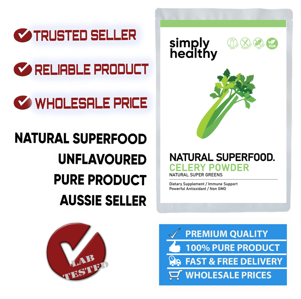 Celery Powder 100g, Simply Healthy Natural Superfood Supplement, Unflavoured