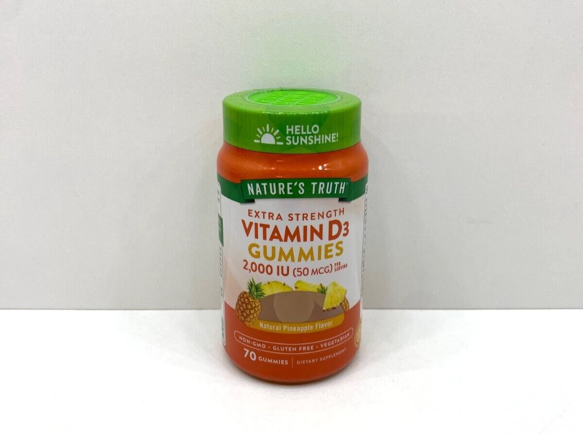 NEW Nature's Truth Extra Strength Vitamin D3 Gummies 2000 IU 50 MCG 12/2025