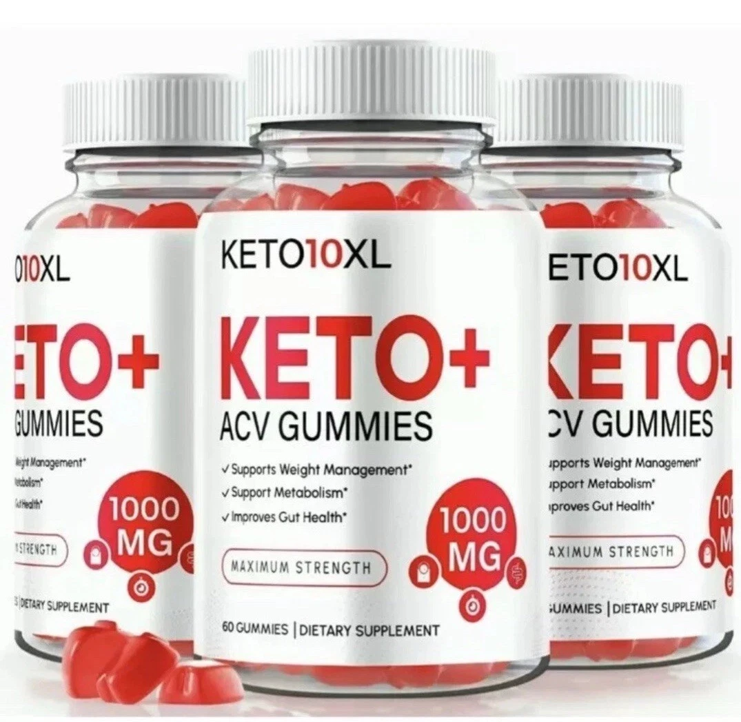 (3 Pack) Keto + Apple Cider Vinegar ACV Gummies 1000mg Weight Loss Energy