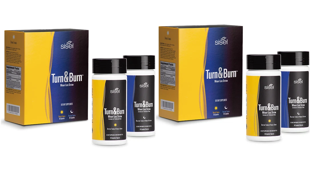 2 PACK Sisel Turn&Burn Weight Loss Support Supplements