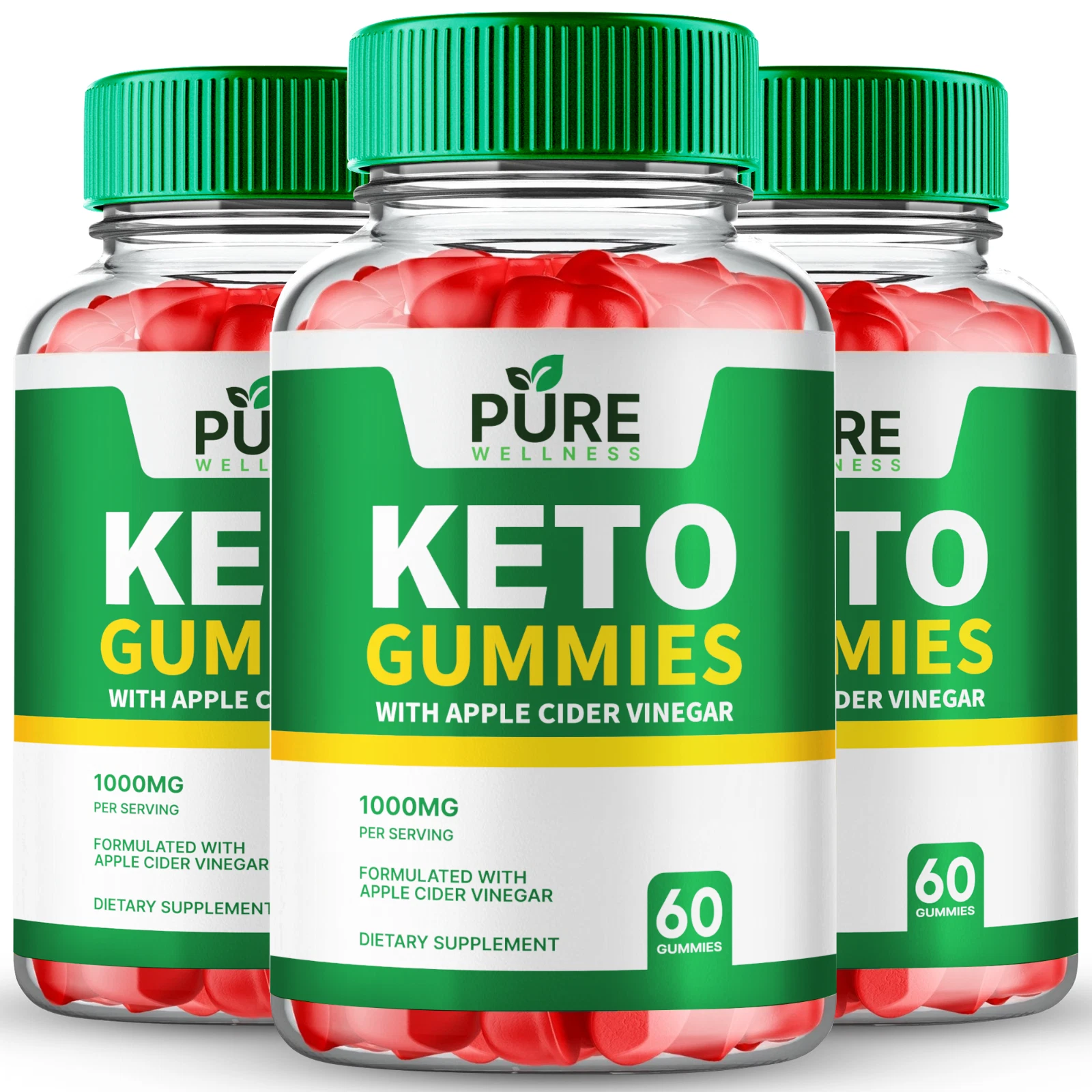 (3 Pack) Pure Wellness ACV Gummies, PureWellness Keto Gummies for Weight Loss
