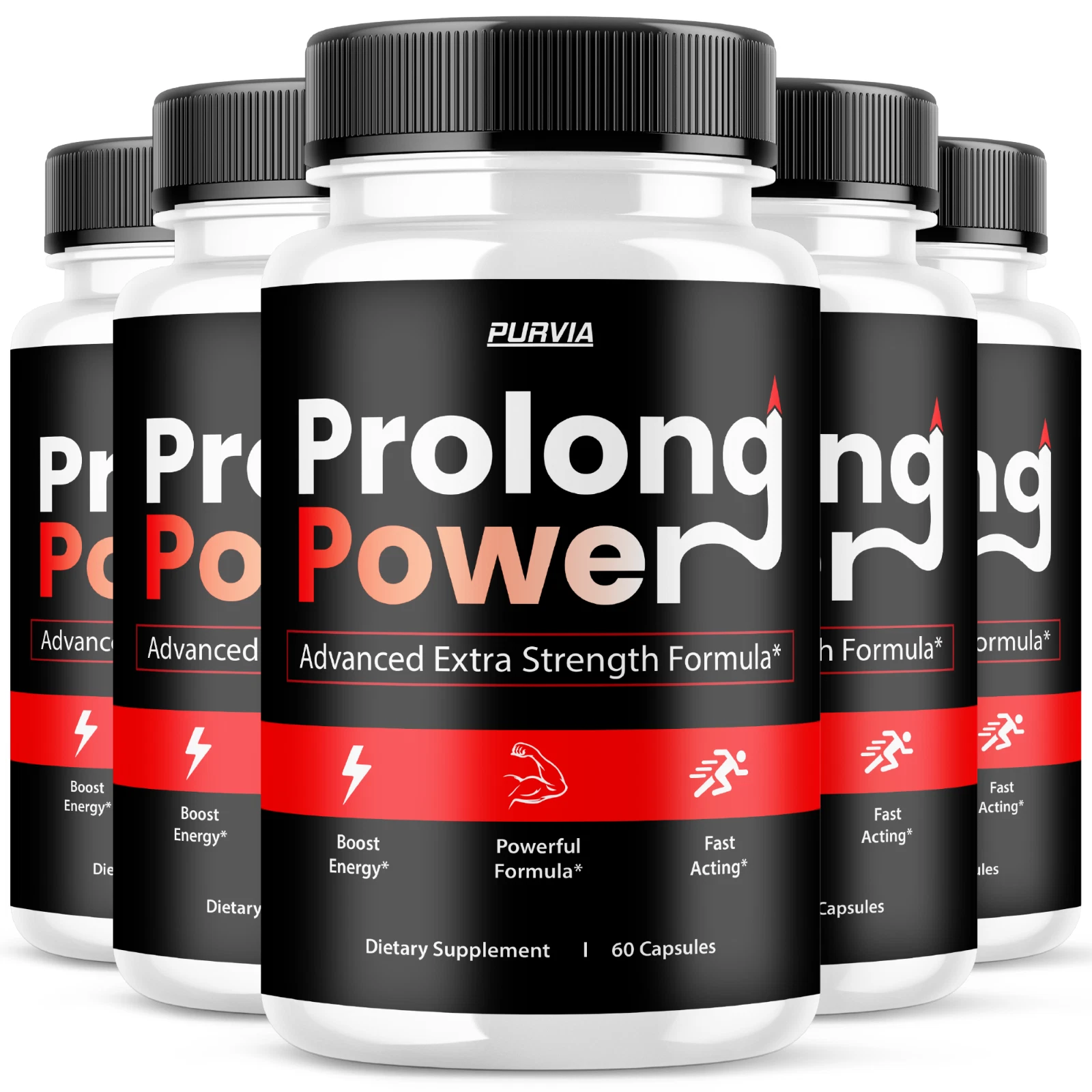 (5 Pack) Prolong Power Pills for Men Supplement Prolong Capsules Pro Long Power