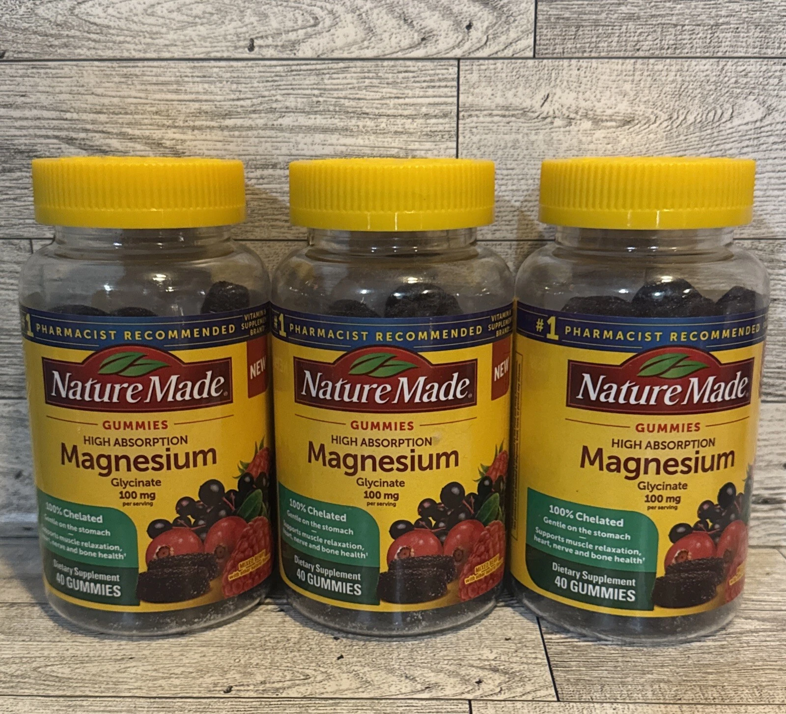 3. Nature Made Magnesium Glycinate Gummies - Mixed Berry 100 mg 40 Gummies 08/26