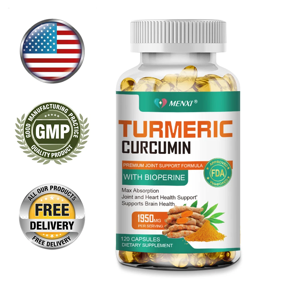 TURMERIC 95% CURCUMIN 1950mg EXTRACT TUMERIC BLACK PEPPER ANTIOXIDANT BEST