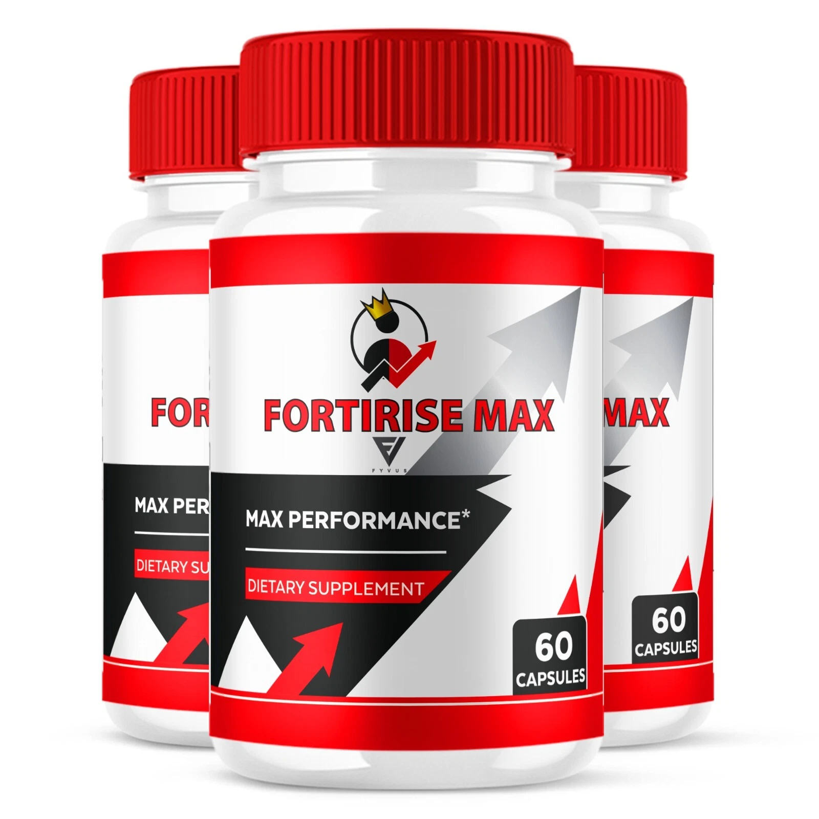 (3 Pack) Fortirise Max Pills Fortirise Performance Supplement (180 Capsules)