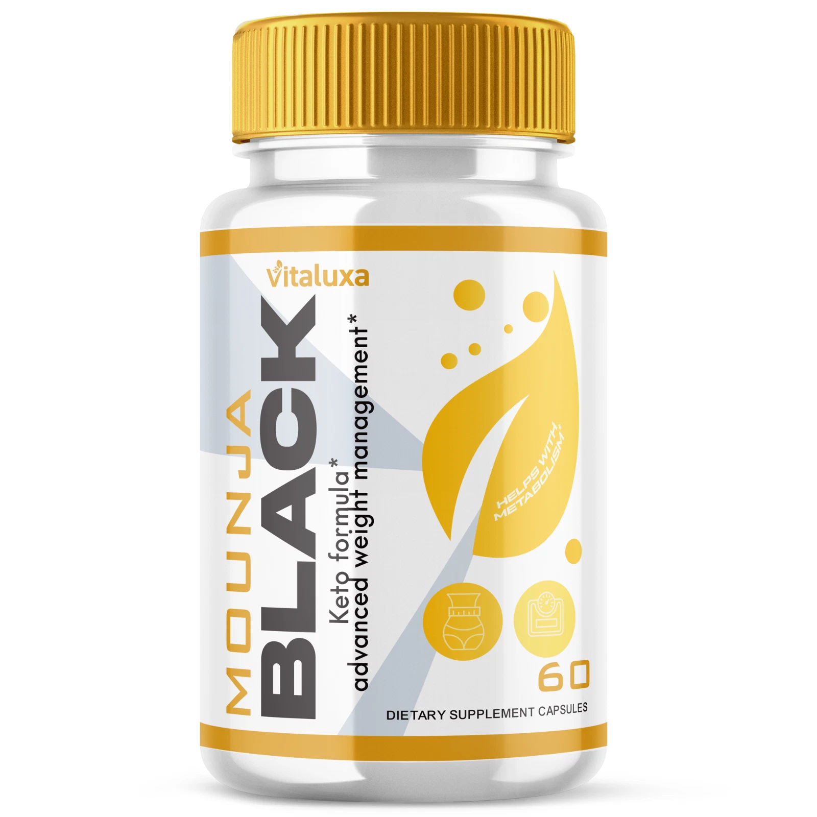 Mounja Black Capsules for Weight loss Advanced Fat-Burning Formula (60 Capsules)