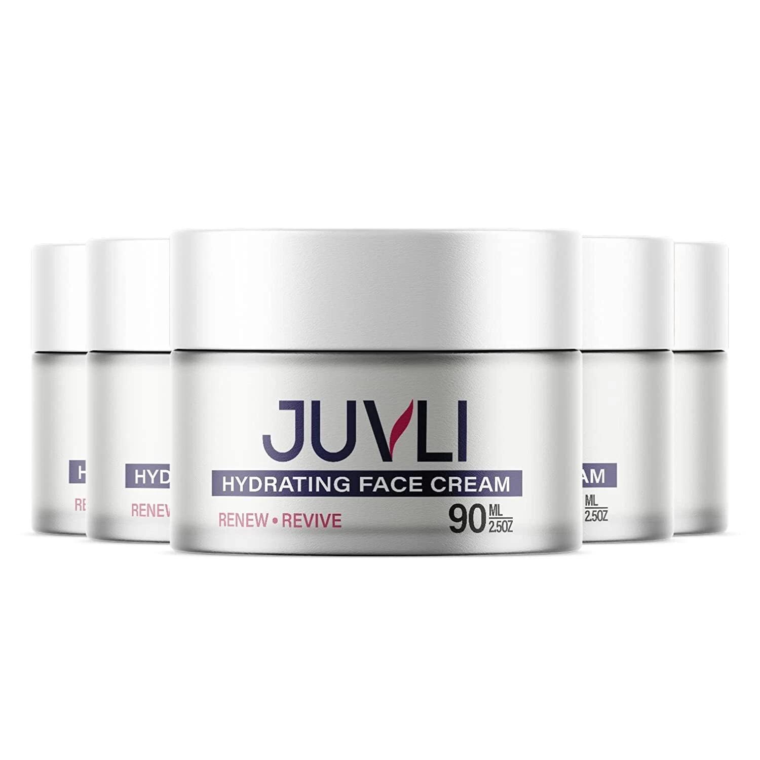(5 Pack)- Juvli Hydrating Face Cream Moisturizer, Supports Skin Glow, Freshness