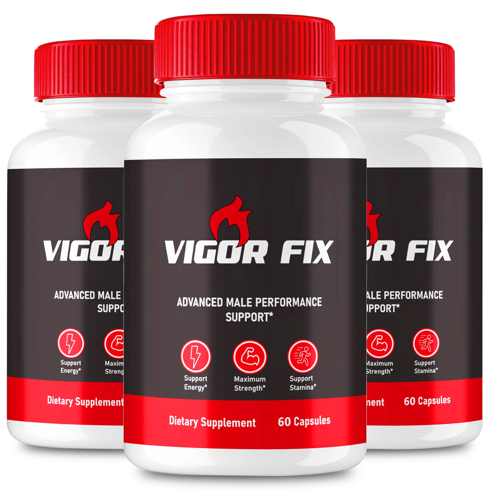 (3 Pack) Vigor Fix Male Health Pills to Enhance Masculine Vitality and Libido