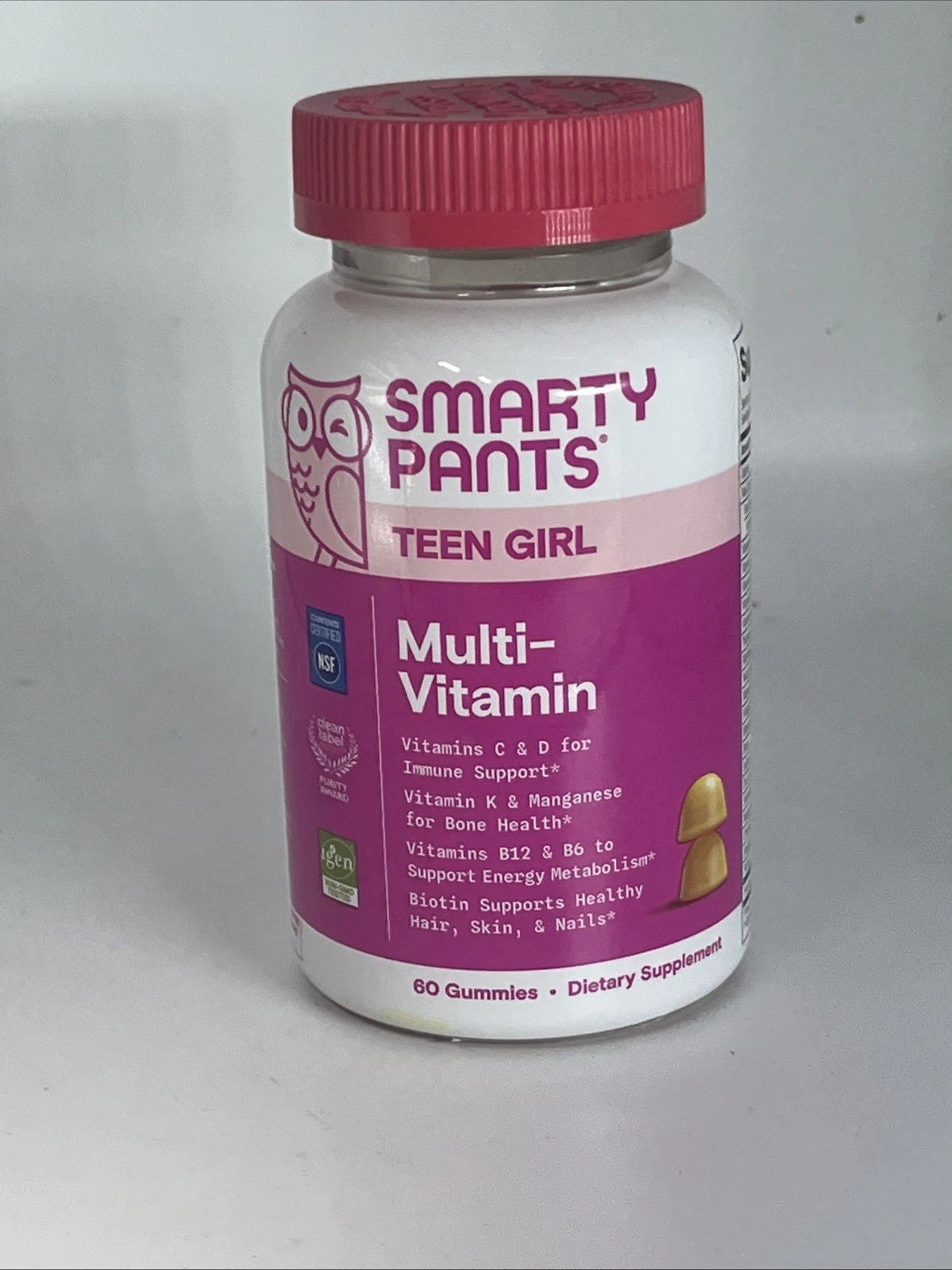 NEW Smarty Pants Teen Girl Multi-Vitamin Gummies Supplement SEALED 01/ 2026