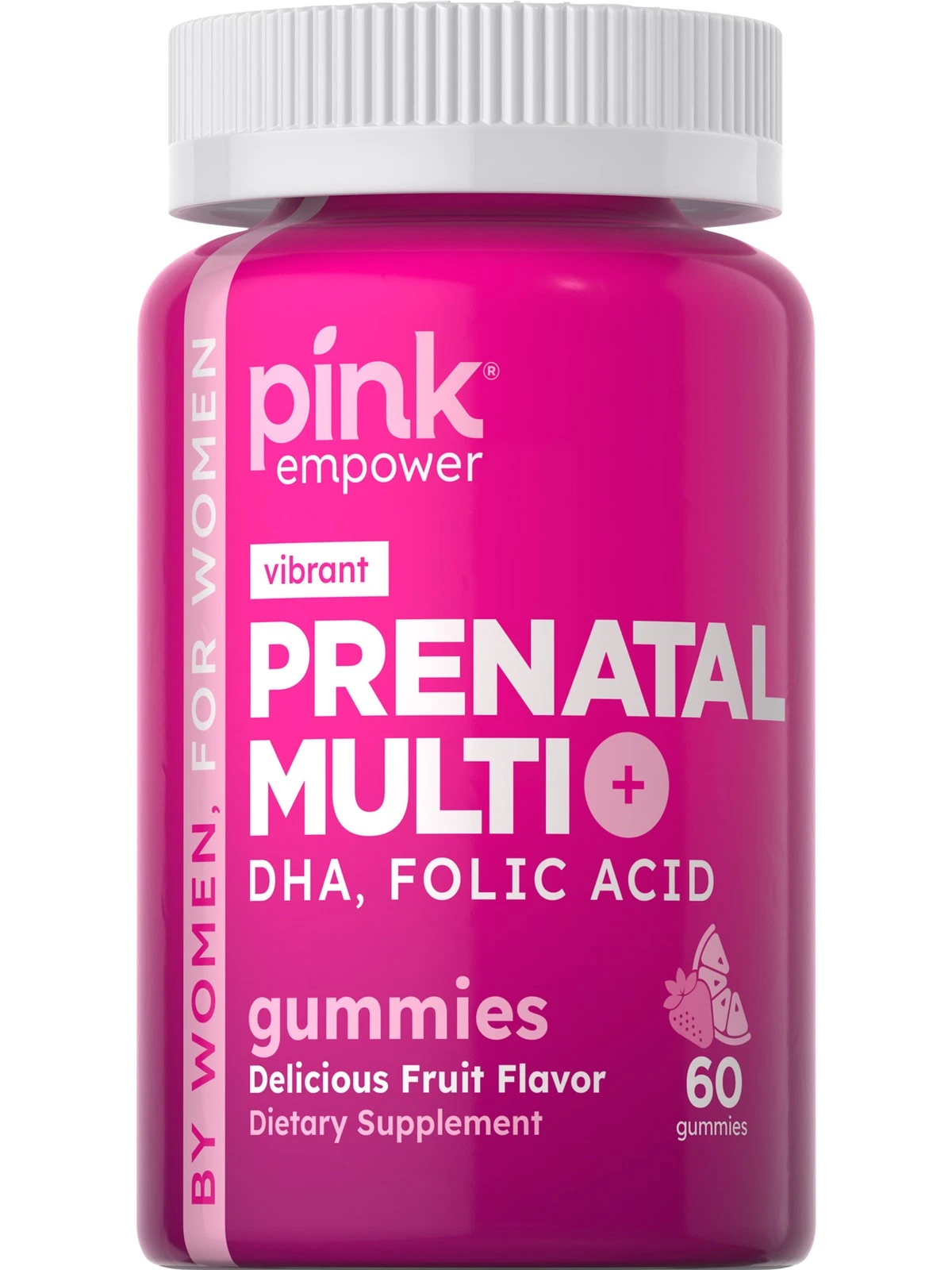 Prenatal Vitamins | 60 Gummies with DHA and Folic Acid | Non-GMO | by PINK