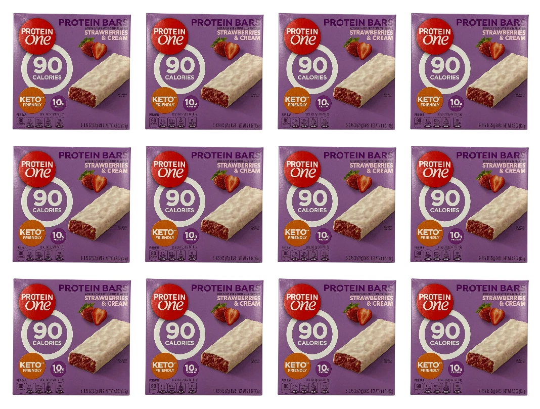 Protein One By Fiber One 60 Total Strawberries & Cream Protein Bars - 08/2025
