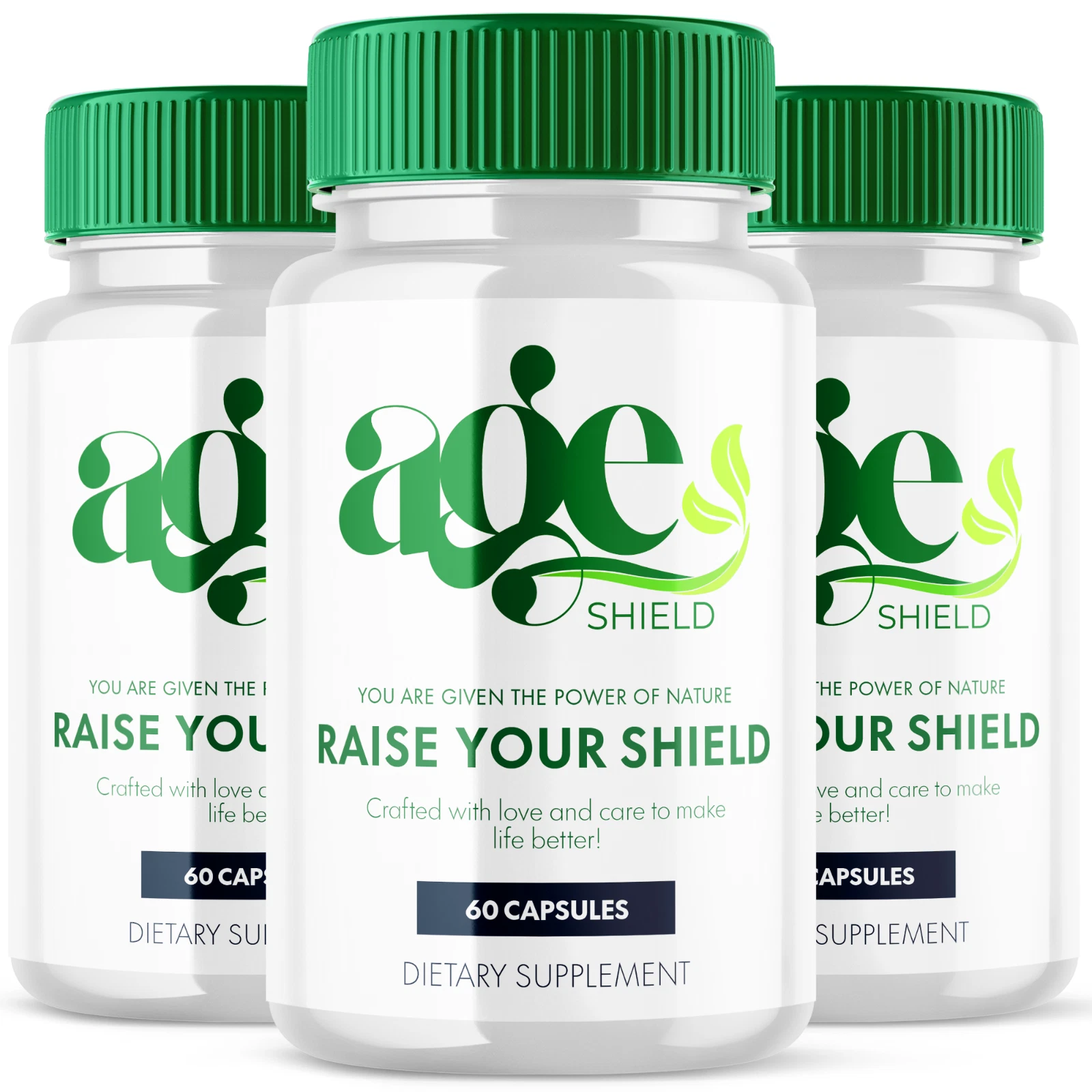 Age Shield Nootropic Capsules Advanced Formula Brain Health Support 180 Capsules