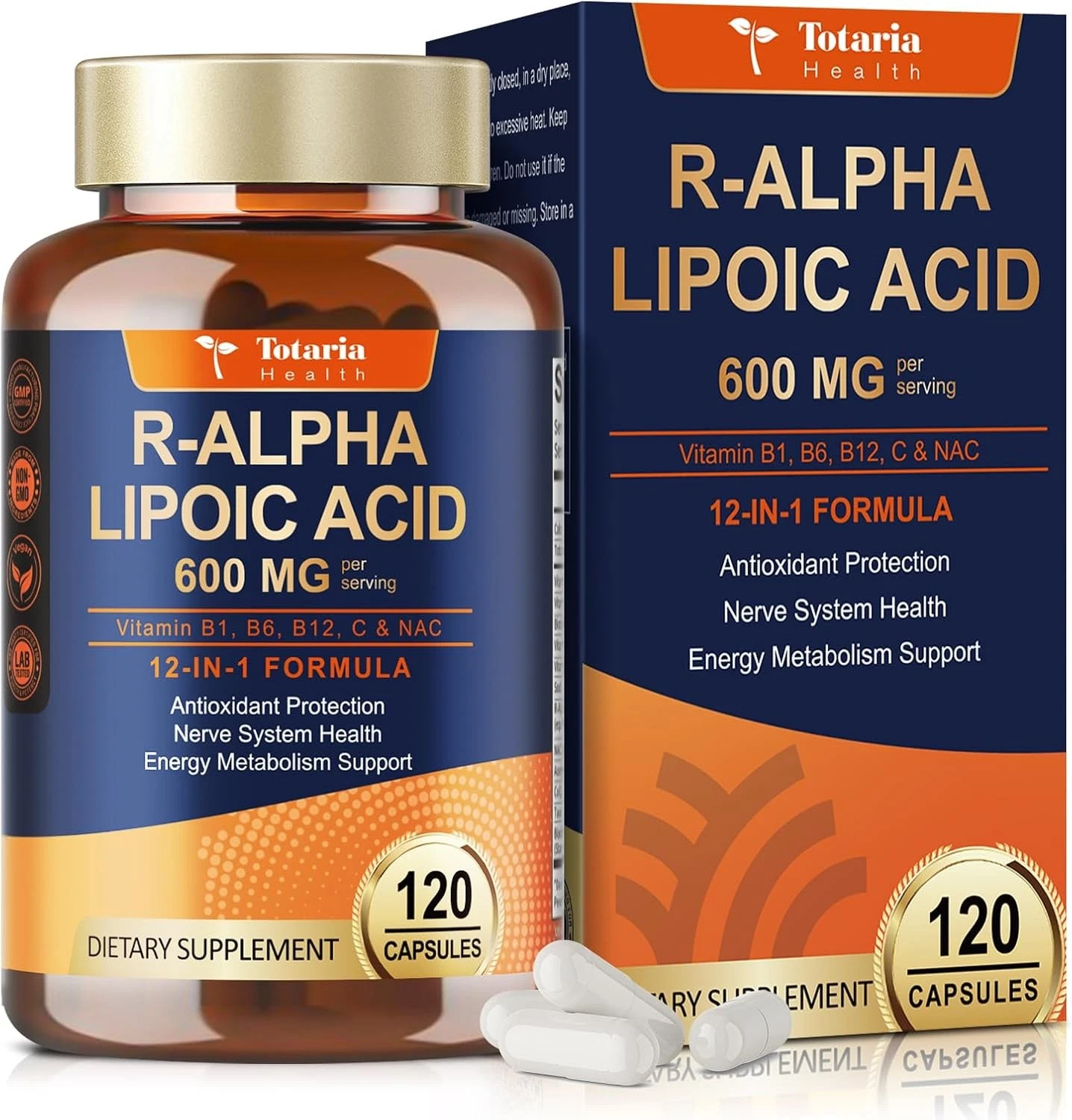 12-in-1 R Alpha Lipoic Acid- Supports Metabolism,Energy,Nerve Health,Liver Detox