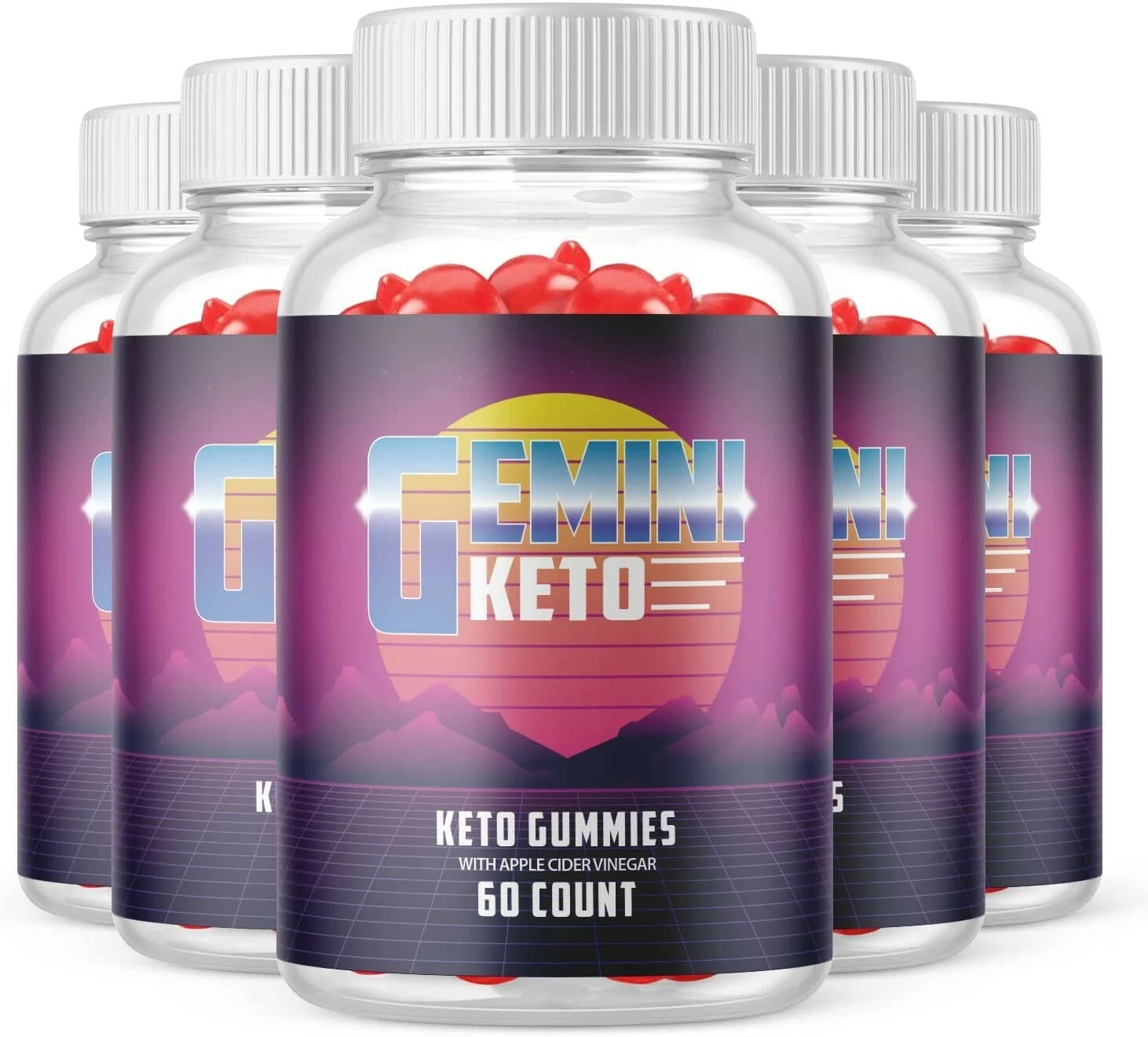 5-Gemini Keto ACV Gummies, Weight Loss, Fat Burner, Appetite Suppressant