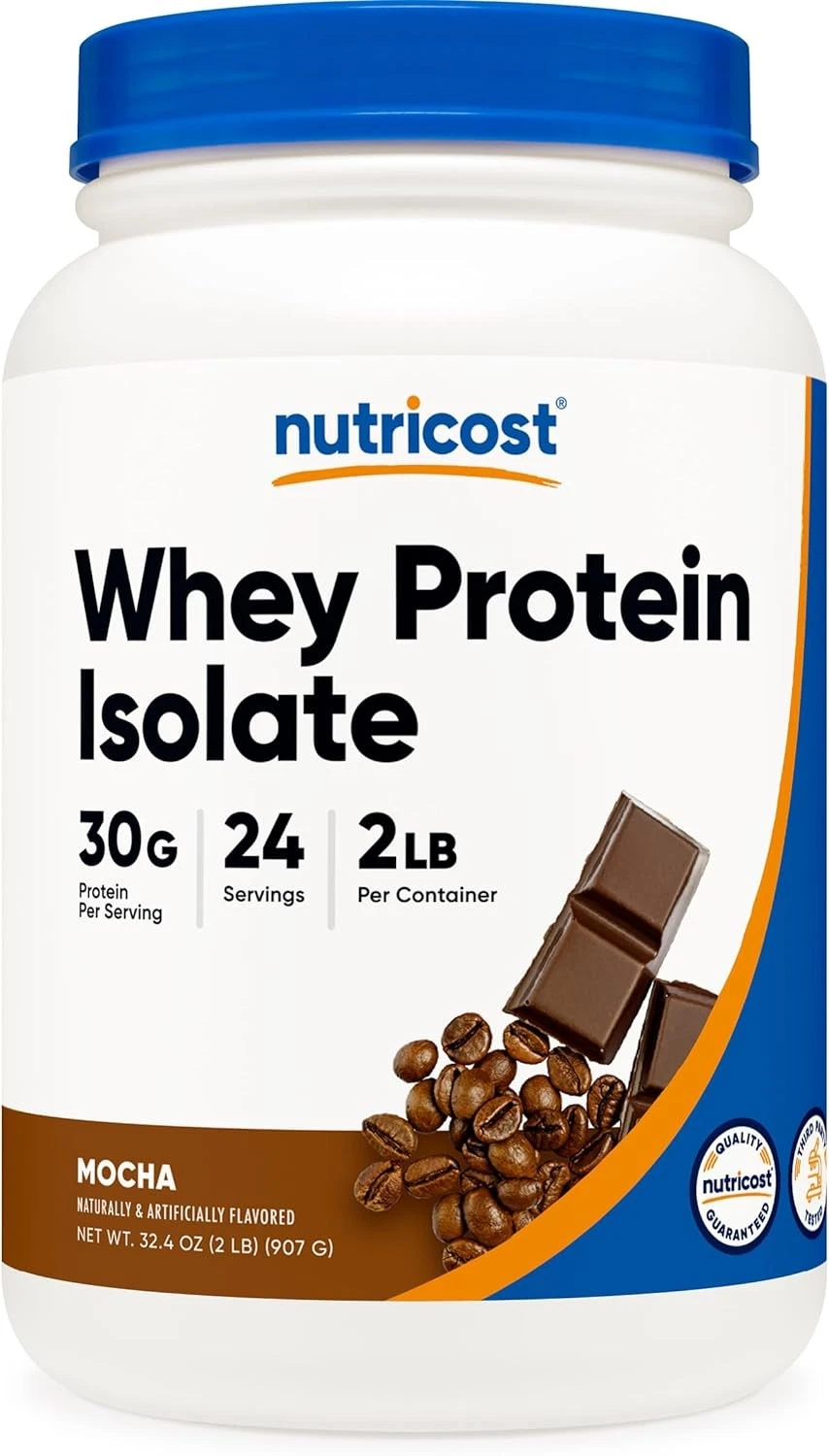 Nutricost Whey Protein Isolate (Mocha) 2LBS 2 Pound (Pack of 1)