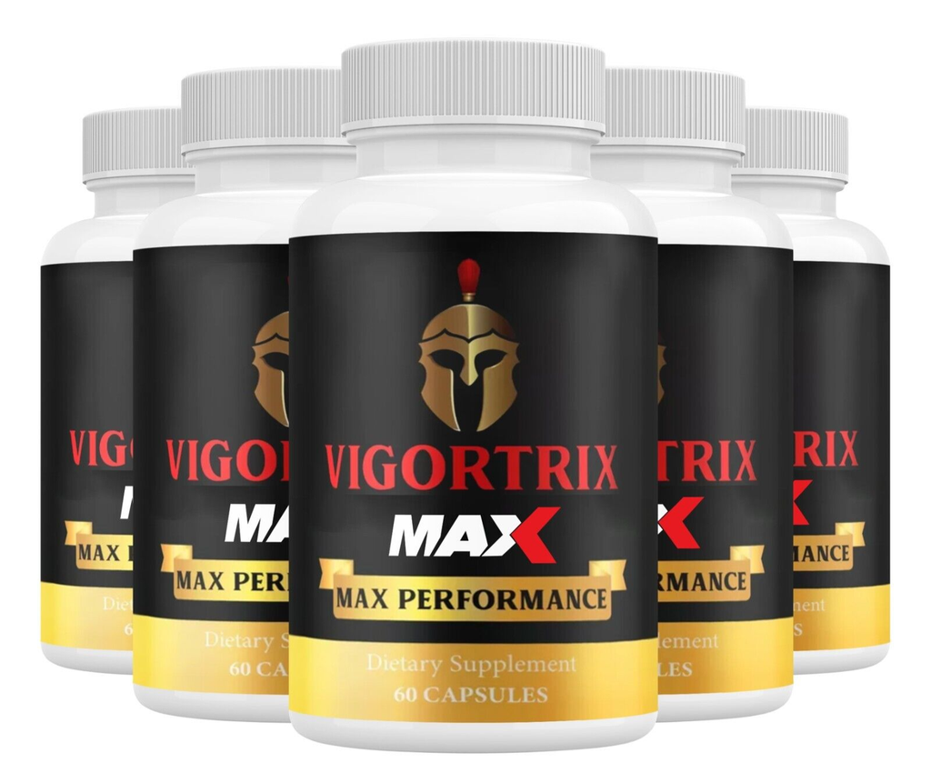 (5 Pack) Vigortrix MAX Men Vitality Pills, Natural Energy & Stamina Support