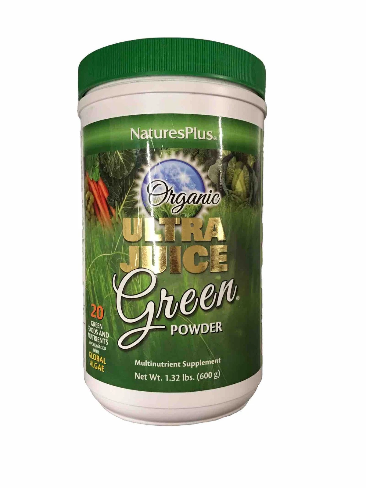 NaturesPlus, Organic Ultra Juice Green Powder, 1.32 lbs (600 g) SEALED 01/2029