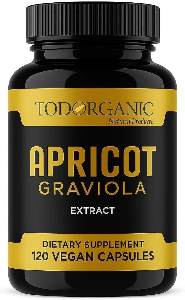 Todorganic Apricot Graviola 120 Caps – Immune Support & Cell Wellness Vegan