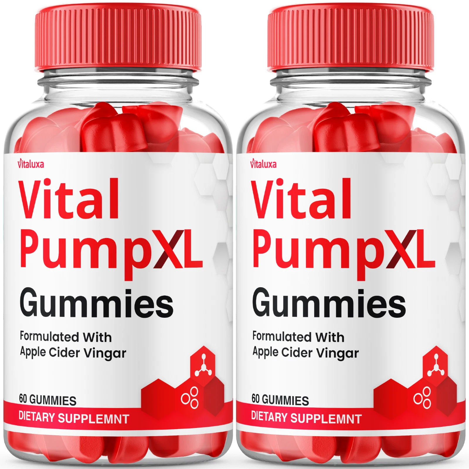 (2 Pack) Vital Pump XL Gummies for Men Maximum Strength Supplement (120 Gummies)