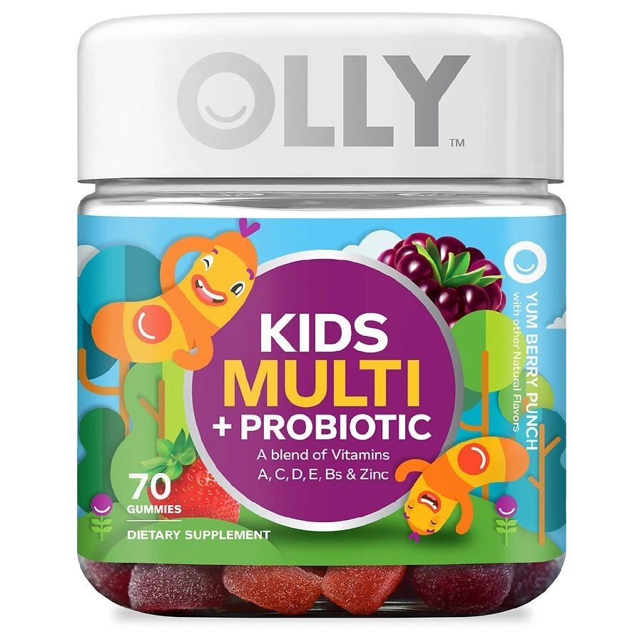 Olly Kids Multivitamin Plus Probiotic Gummies Yum Berry Punch 70 Count 6 Pack