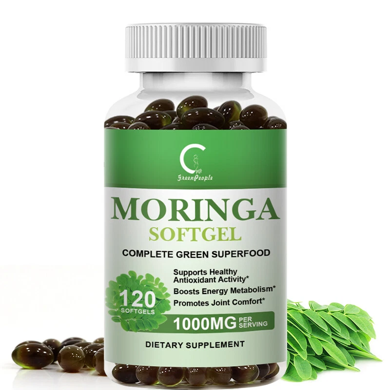 Moringa Leaf Organic Extract 1000mg Serving 100% Pure 120 Caps Immune Support