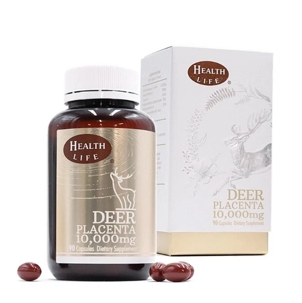 [Health Life] New Zealand Deer Placenta 10000mg 90 Capsules (12/2027)