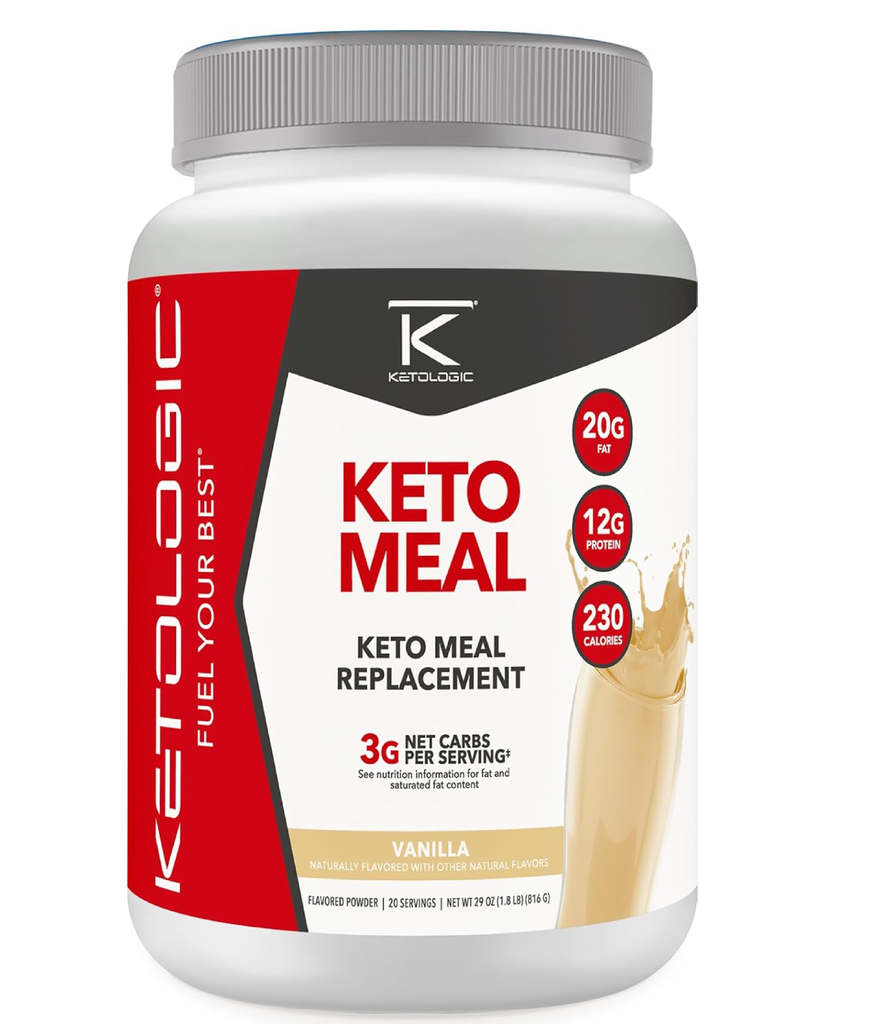 Keto Meal Replacement Shake Powder for Optimal Results + MCT Oil + Grass-Fed Whe