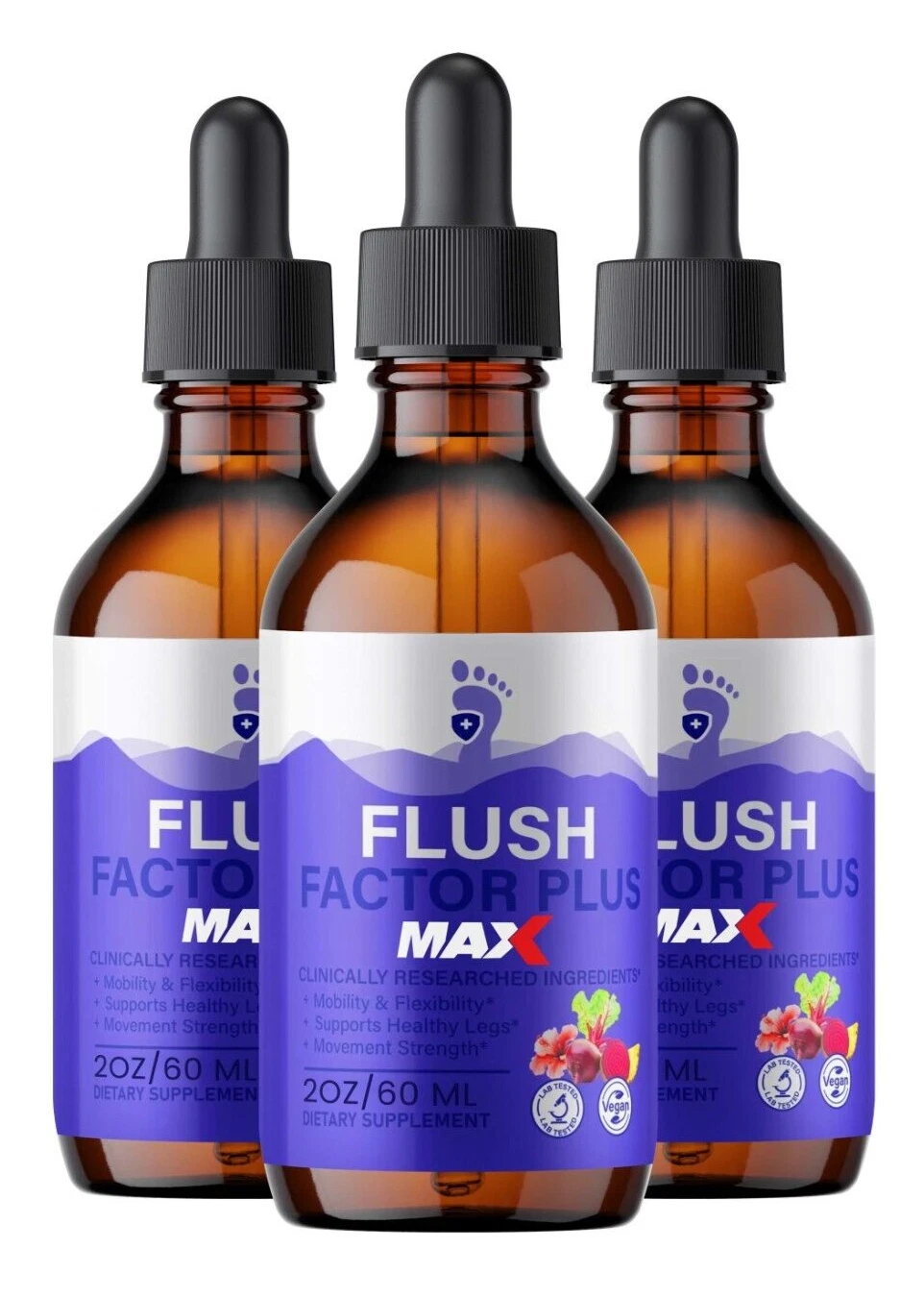Flush Factor Plus MAX Drops for Mobility & Gut Support ( 3 Pack )