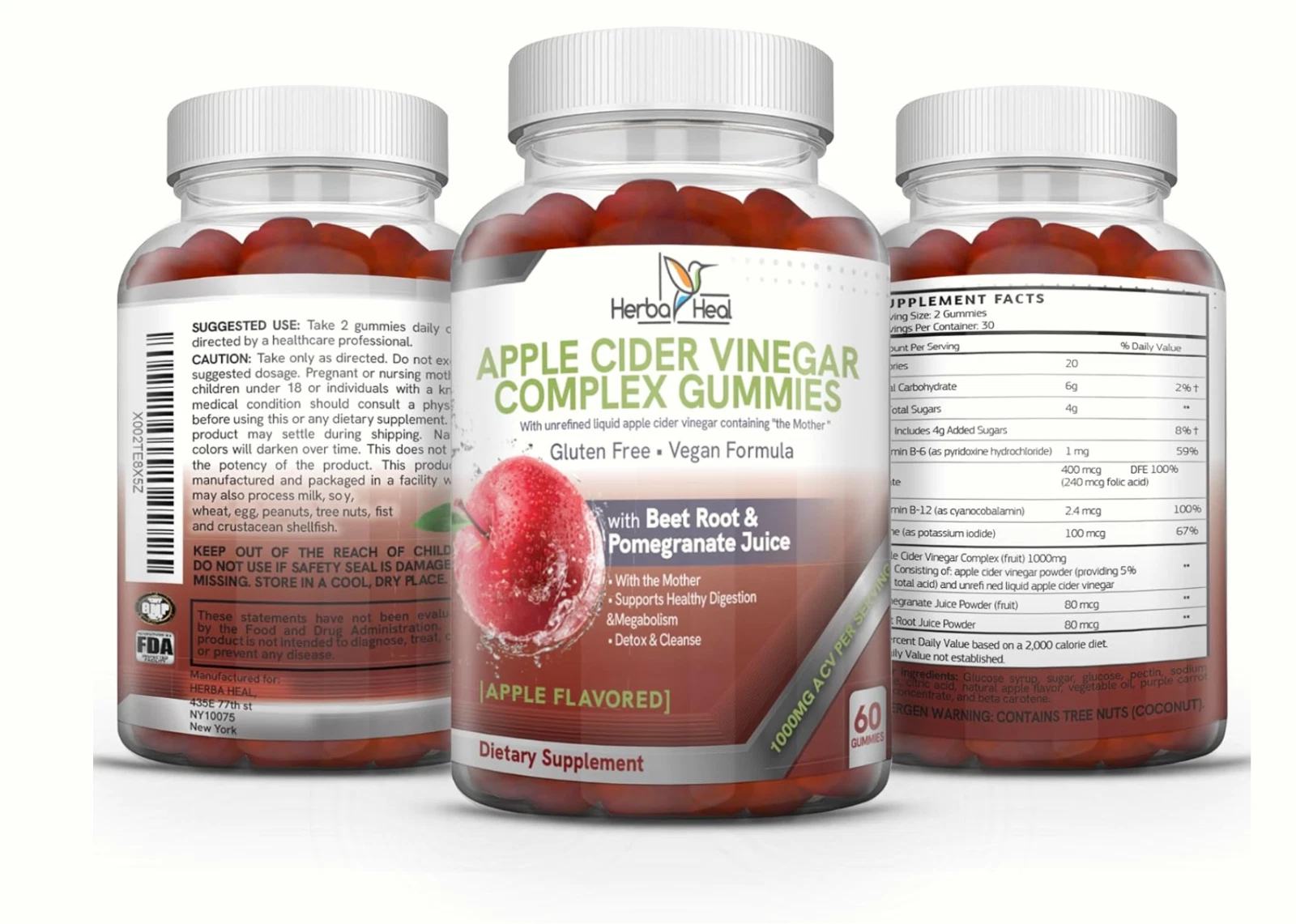 Apple Cider Vinegar ACV Keto Weight Loss Gummies for Energy & Metabolism Boost